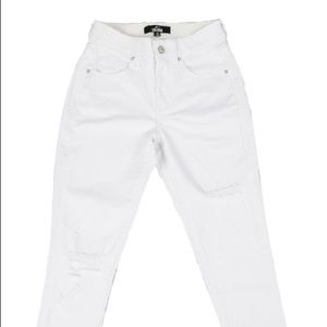 NWT Lularoe White Distressed Denim